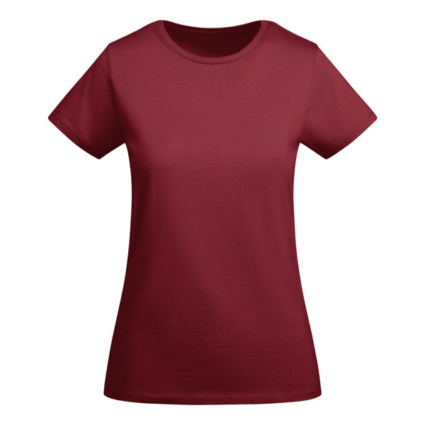 camiseta breda mujer organica burgundy